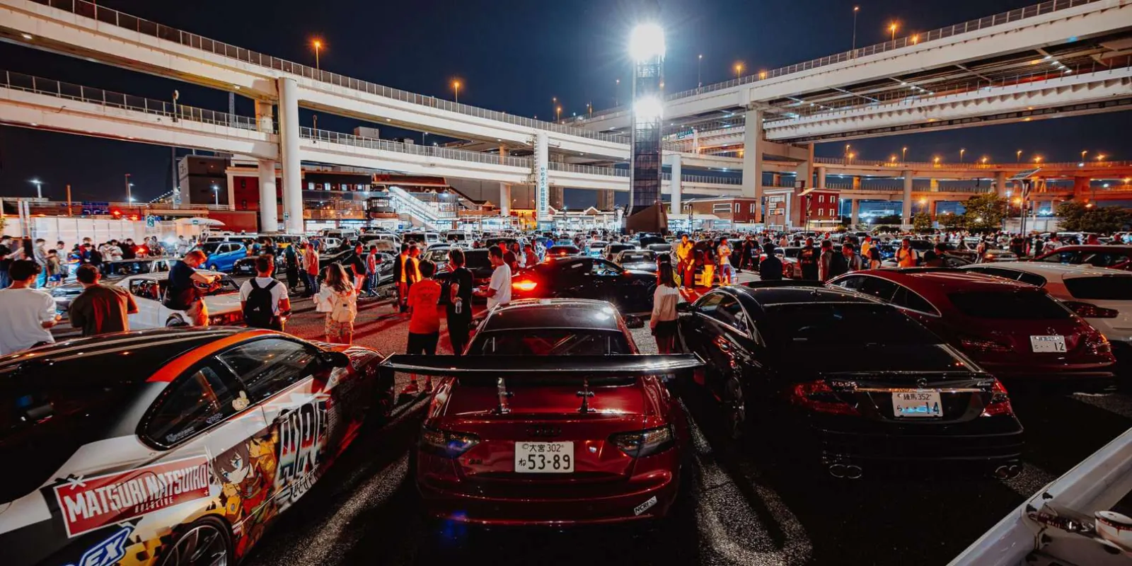 Tokyo: JDM Car meetup Daikoku PA tour with Hotel Pickup