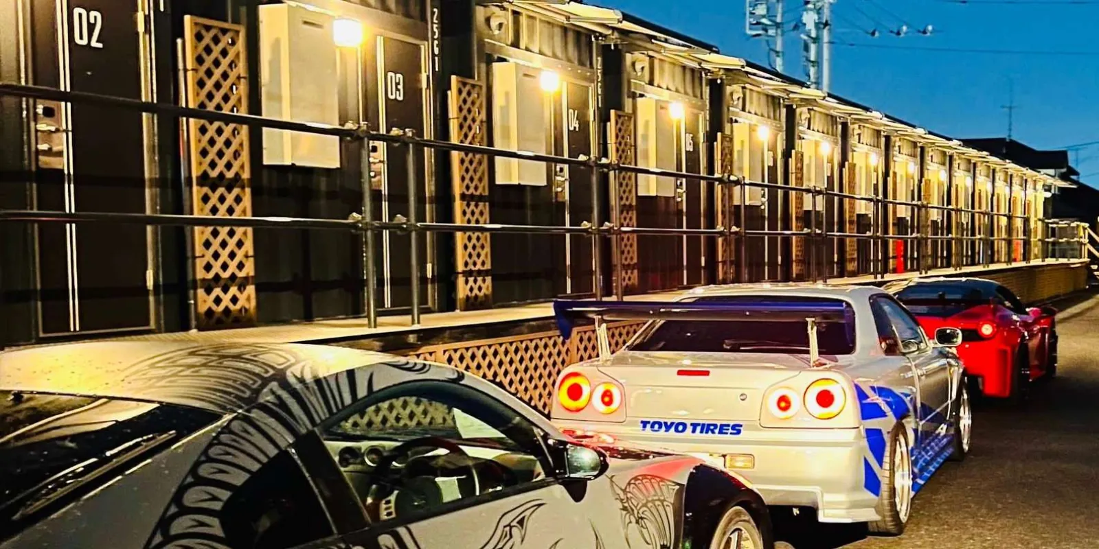 Modified Japanese cars on a Tokyo Drift-style night tour